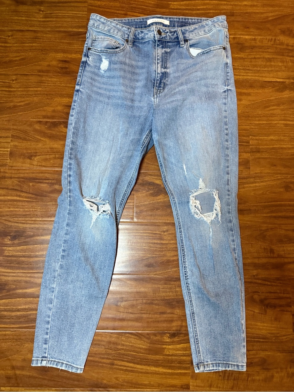 eunina Light Blue Distressed Skinny Jeans
